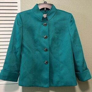 Tahari Teal Blazer